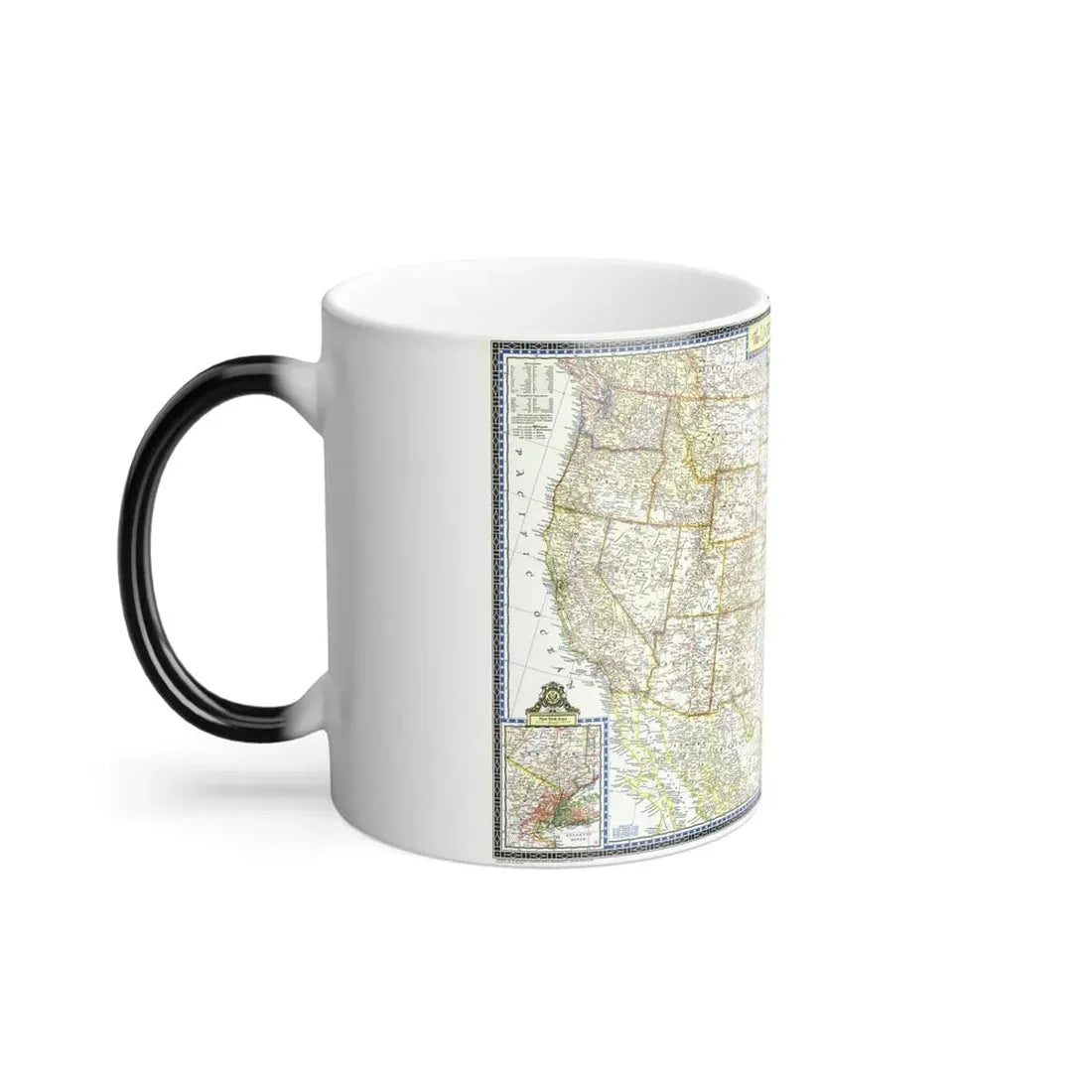 USA - The United States (1951) (Map) Color Changing Mug 11oz - Go Mug Yourself