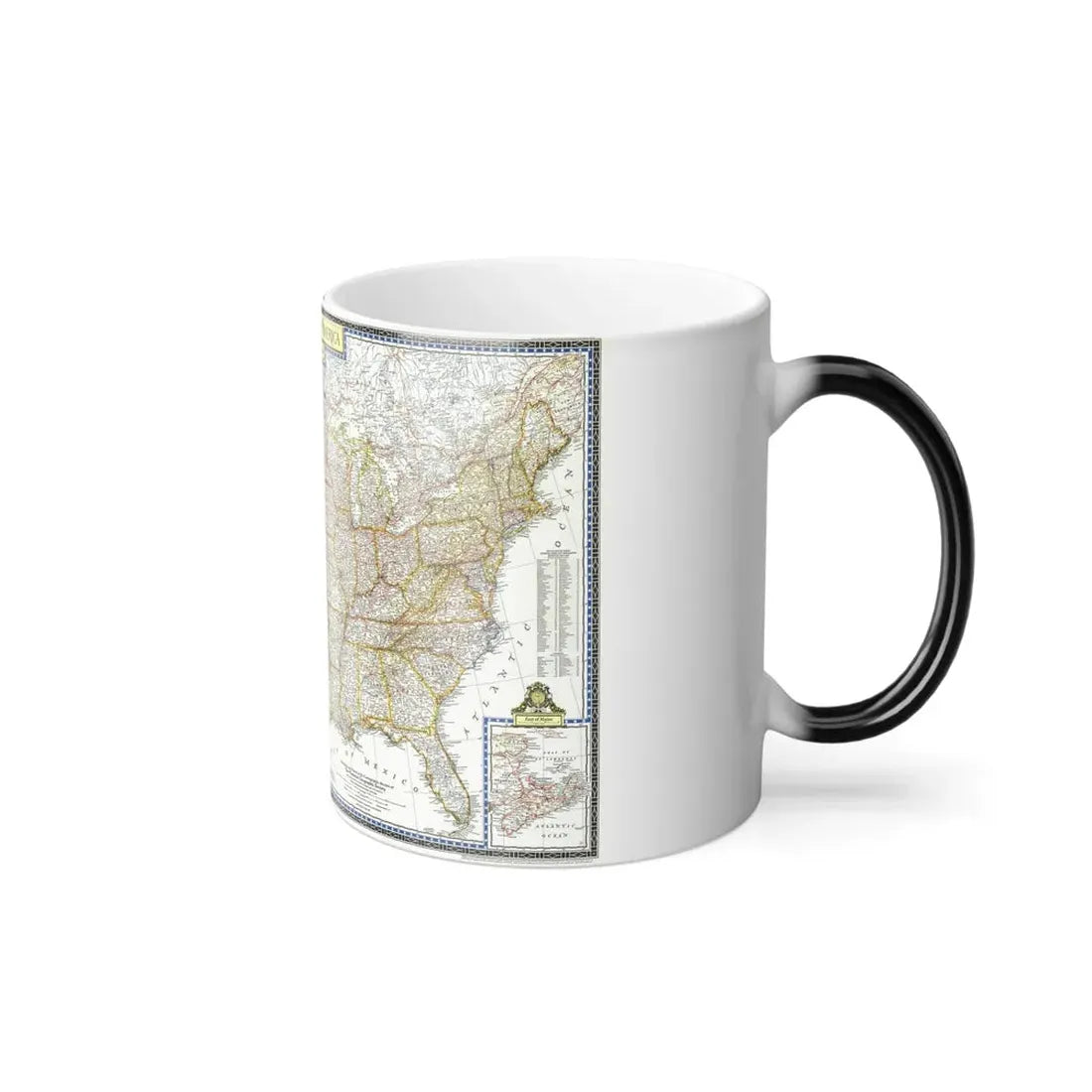 USA - The United States (1951) (Map) Color Changing Mug 11oz - Go Mug Yourself
