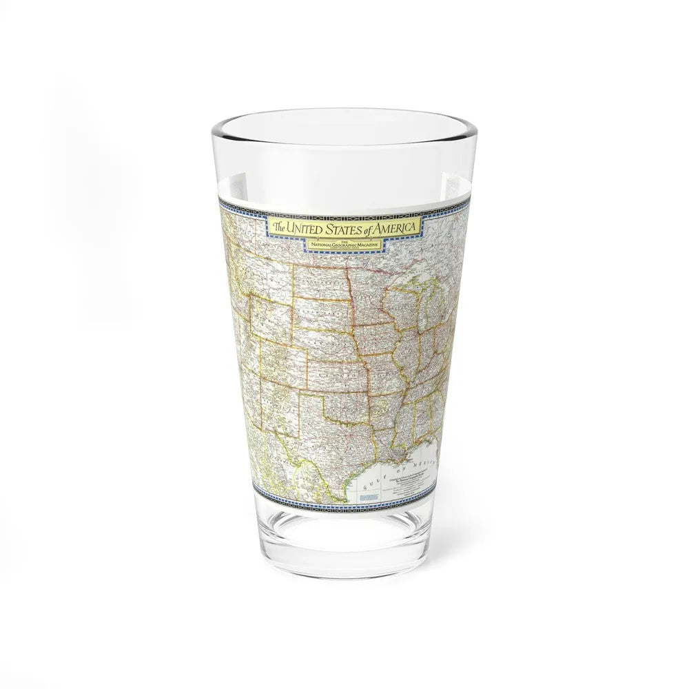 USA - The United States (1951) (Map) Pint Glass 16oz-16oz-Go Mug Yourself