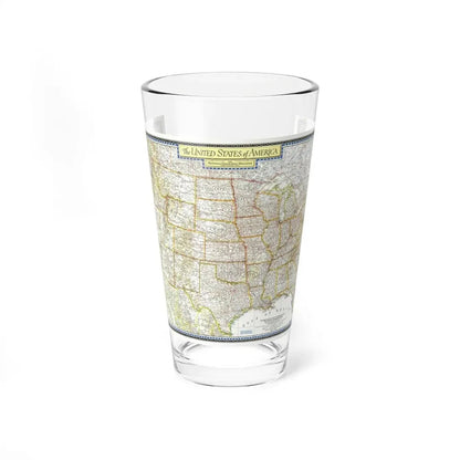 USA - The United States (1951) (Map) Pint Glass 16oz 16oz - Go Mug Yourself