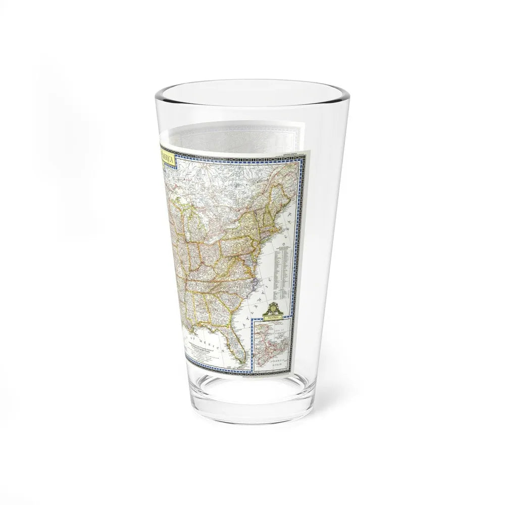 USA - The United States (1951) (Map) Pint Glass 16oz-Go Mug Yourself