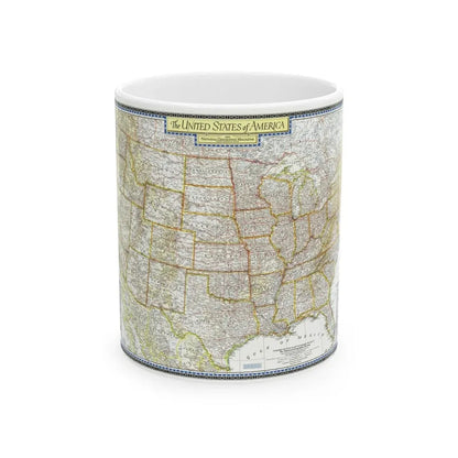 USA - The United States (1951) (Map) White Coffee Mug 11oz - Go Mug Yourself