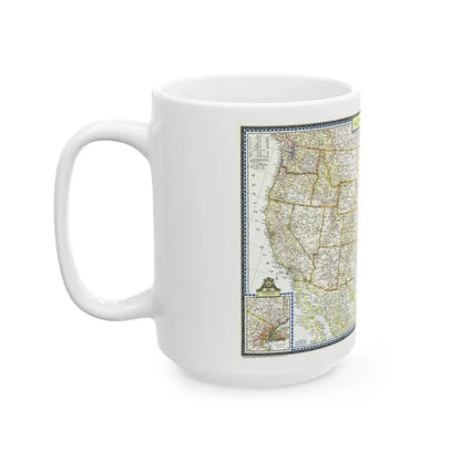 USA - The United States (1951) (Map) White Coffee Mug - Go Mug Yourself