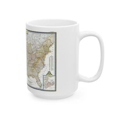 USA - The United States (1951) (Map) White Coffee Mug-Go Mug Yourself