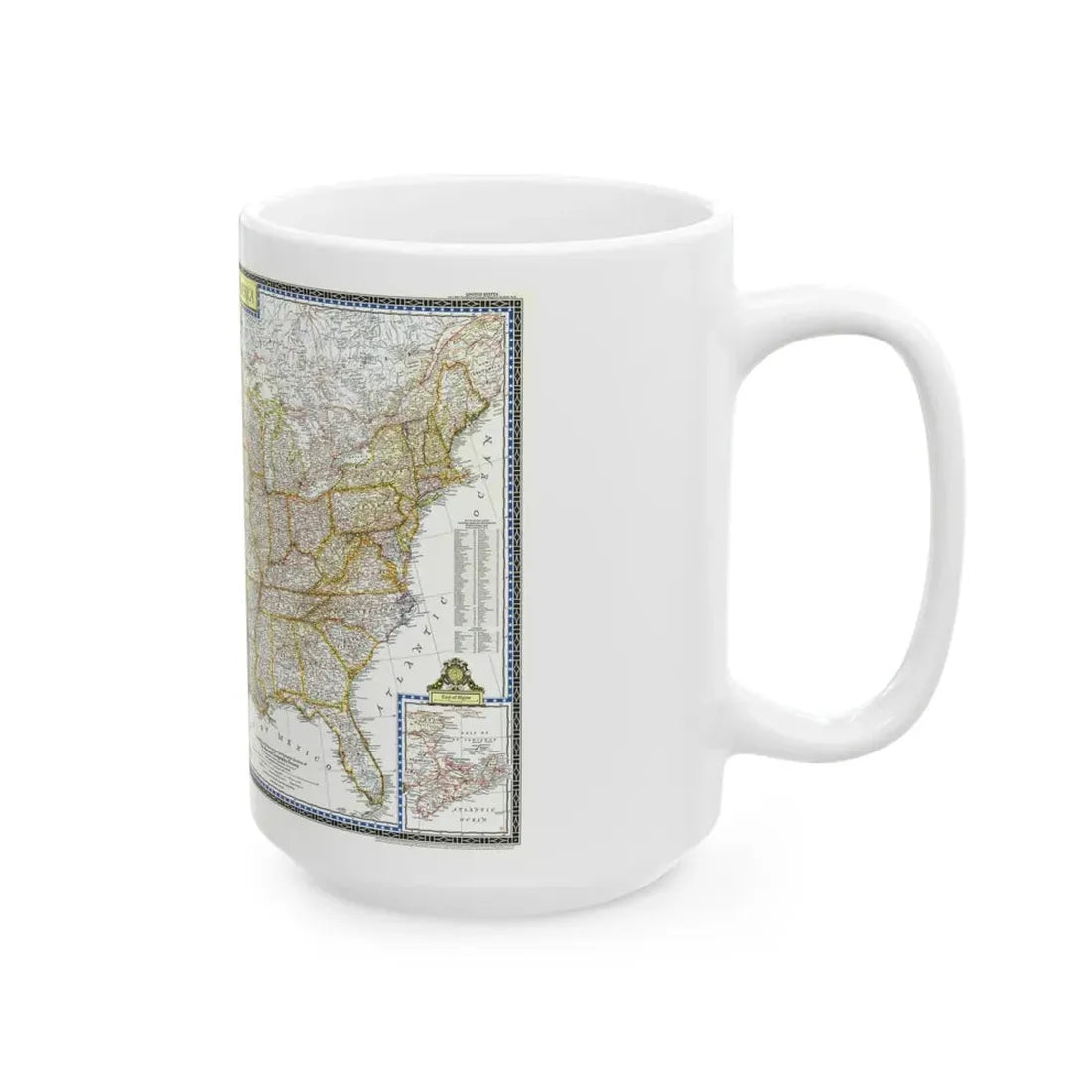 USA - The United States (1951) (Map) White Coffee Mug - Go Mug Yourself
