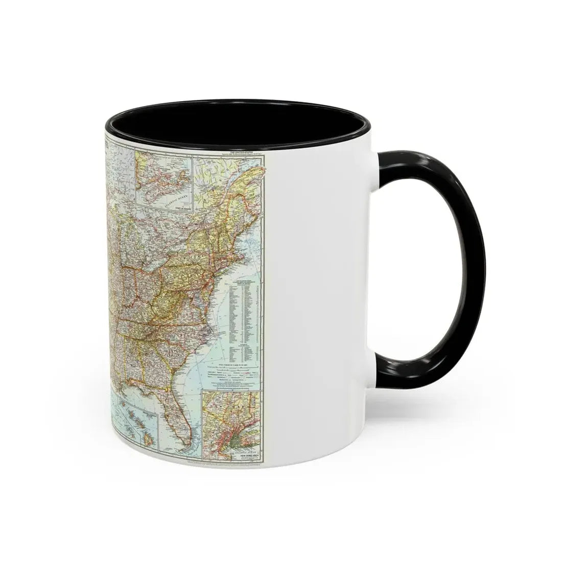 USA - The United States (1956) (Map) Accent Coffee Mug - Go Mug Yourself