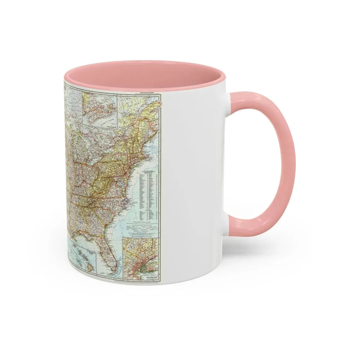 USA - The United States (1956) (Map) Accent Coffee Mug - Go Mug Yourself