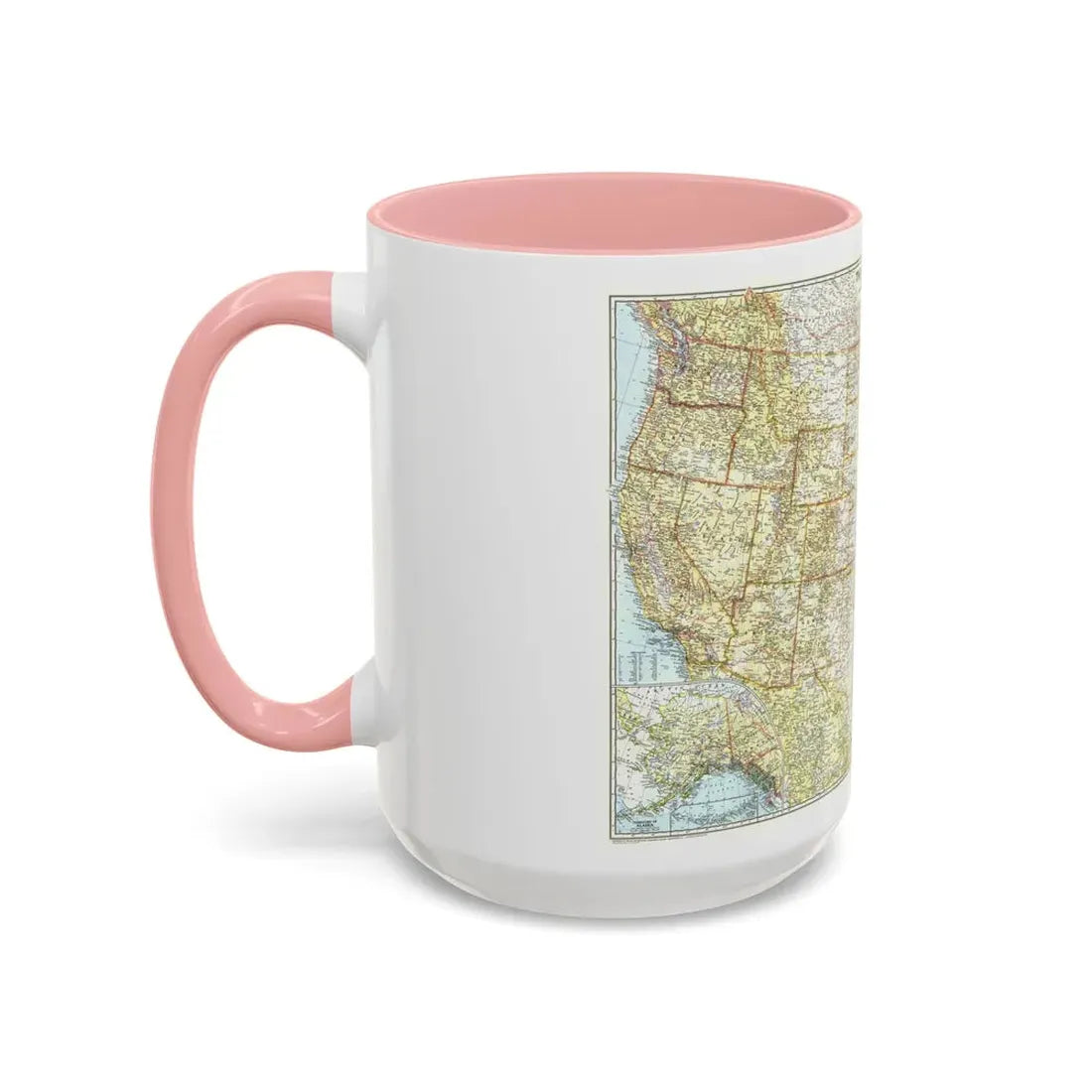 USA - The United States (1956) (Map) Accent Coffee Mug - Go Mug Yourself