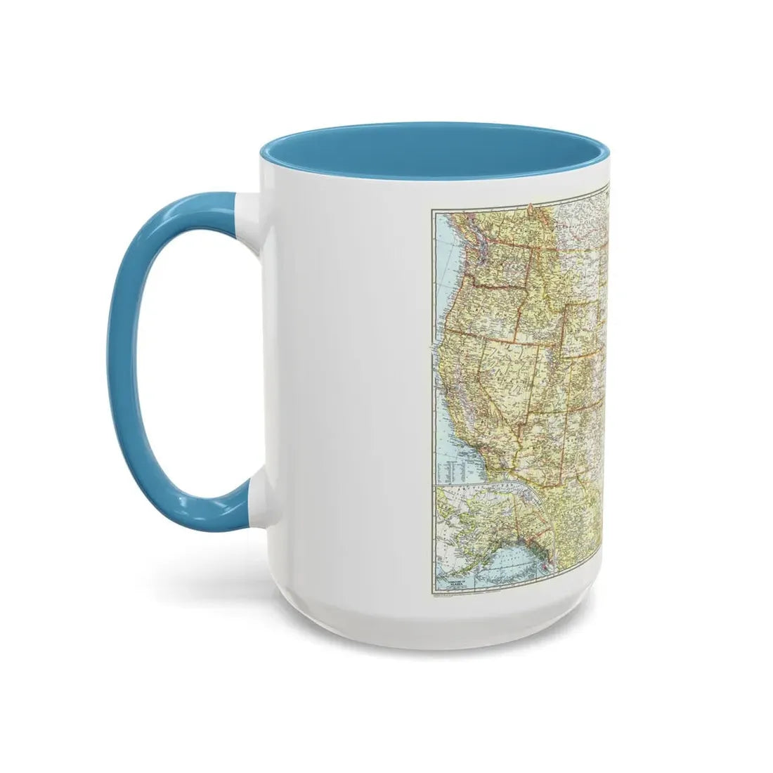 USA - The United States (1956) (Map) Accent Coffee Mug - Go Mug Yourself