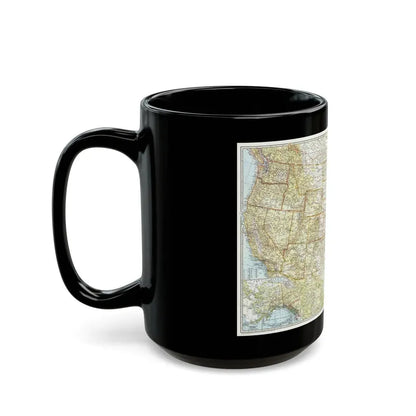 USA - The United States (1956) (Map) Black Coffee Mug - Go Mug Yourself