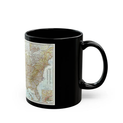 USA - The United States (1956) (Map) Black Coffee Mug-Go Mug Yourself