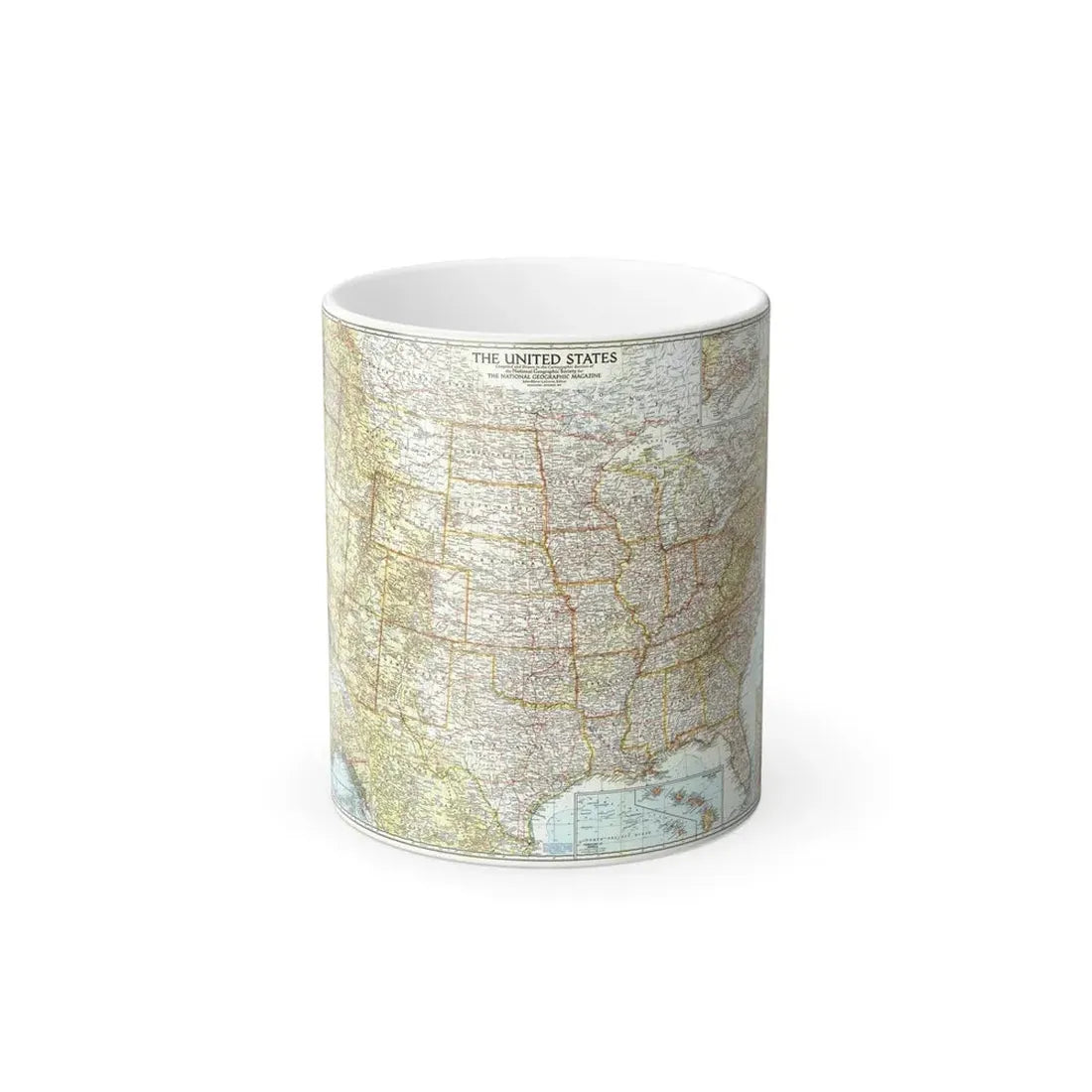 USA - The United States (1956) (Map) Color Changing Mug 11oz Default Title - Go Mug Yourself