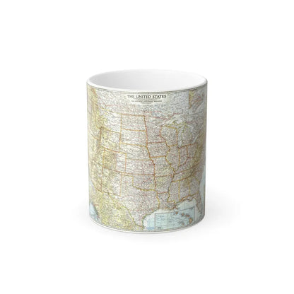 USA - The United States (1956) (Map) Color Changing Mug 11oz-Go Mug Yourself