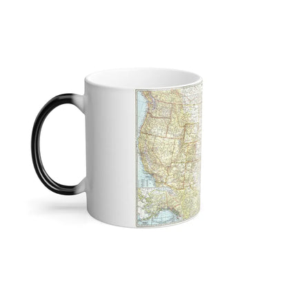 USA - The United States (1956) (Map) Color Changing Mug 11oz-Go Mug Yourself