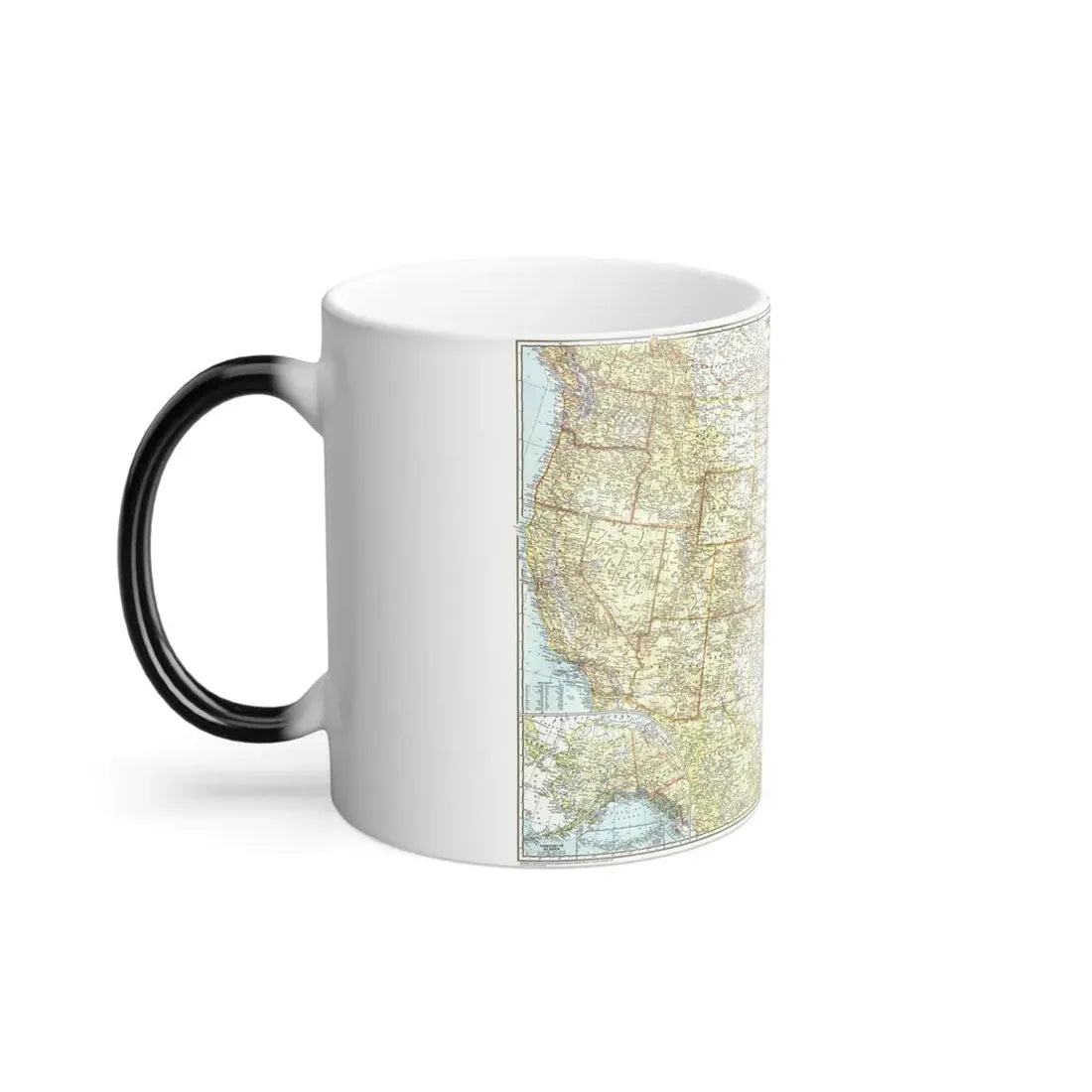 USA - The United States (1956) (Map) Color Changing Mug 11oz - Go Mug Yourself