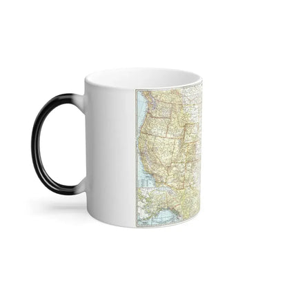 USA - The United States (1956) (Map) Color Changing Mug 11oz - Go Mug Yourself