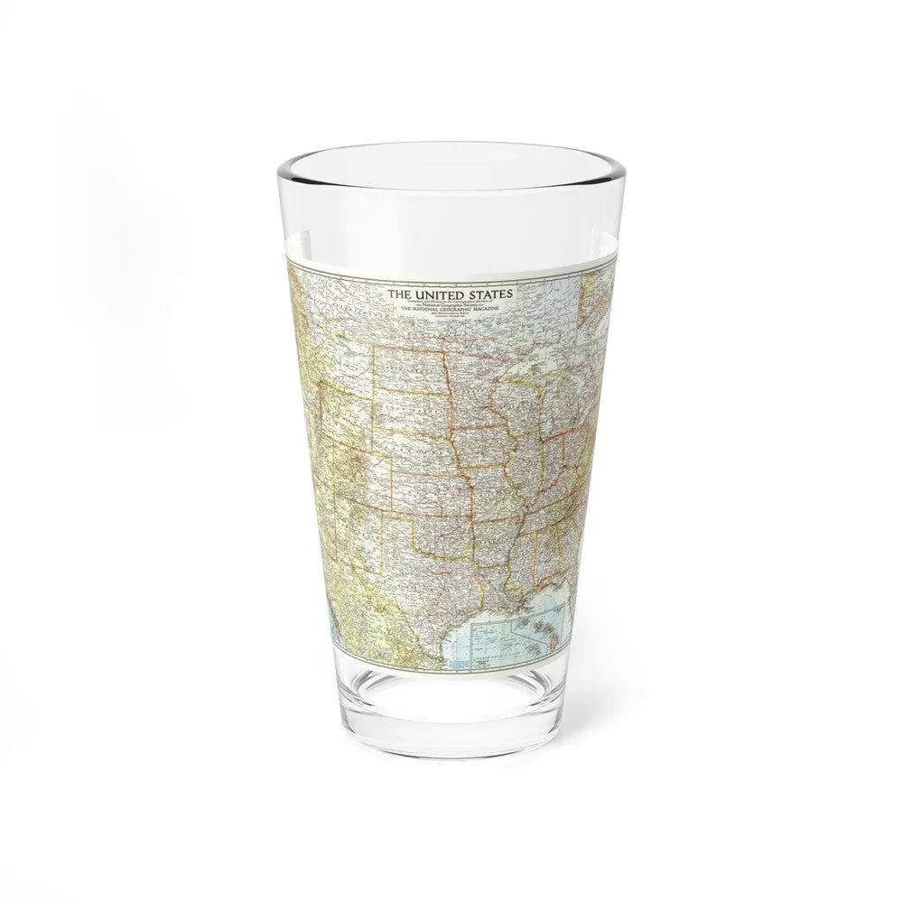 USA - The United States (1956) (Map) Pint Glass 16oz-16oz-Go Mug Yourself