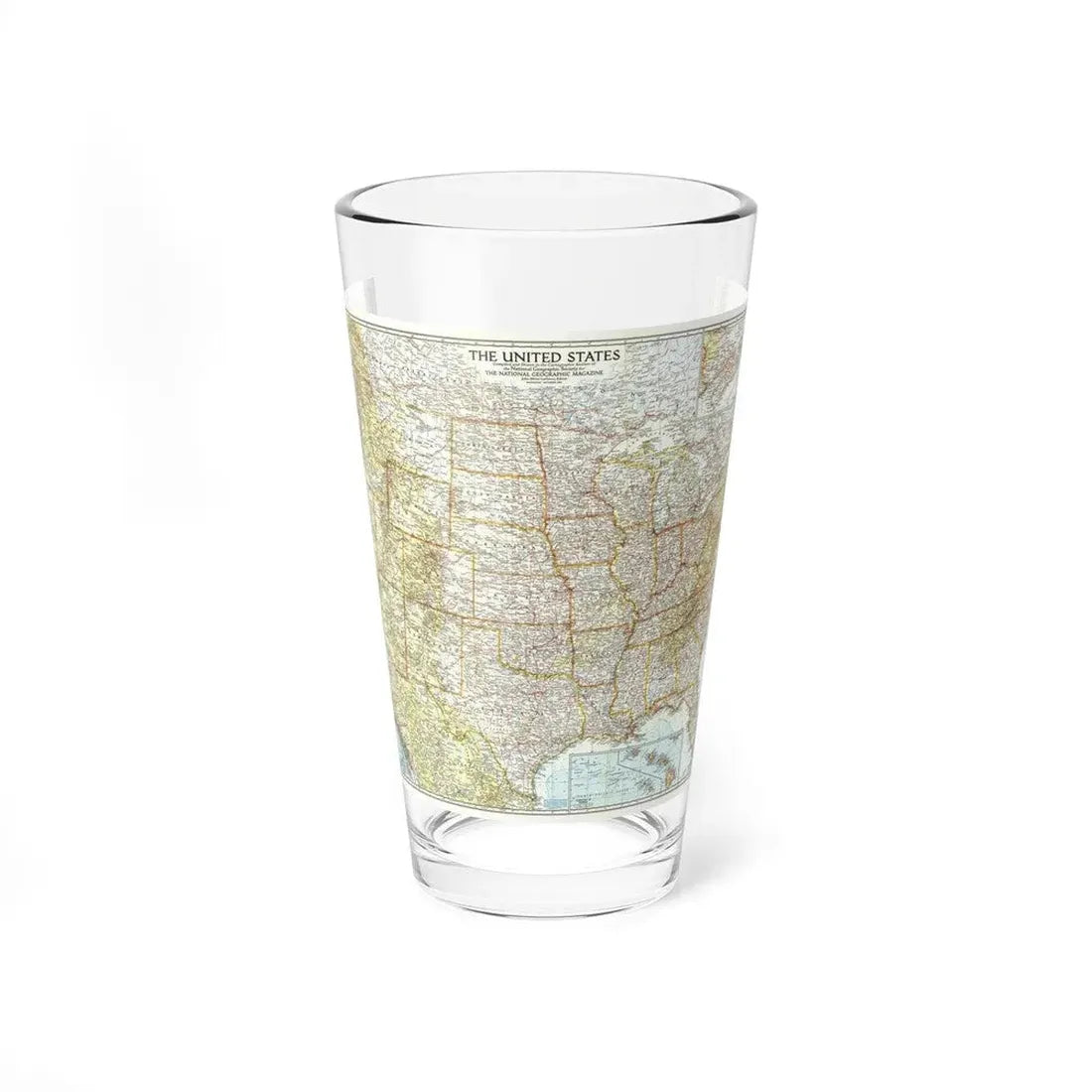 USA - The United States (1956) (Map) Pint Glass 16oz 16oz - Go Mug Yourself