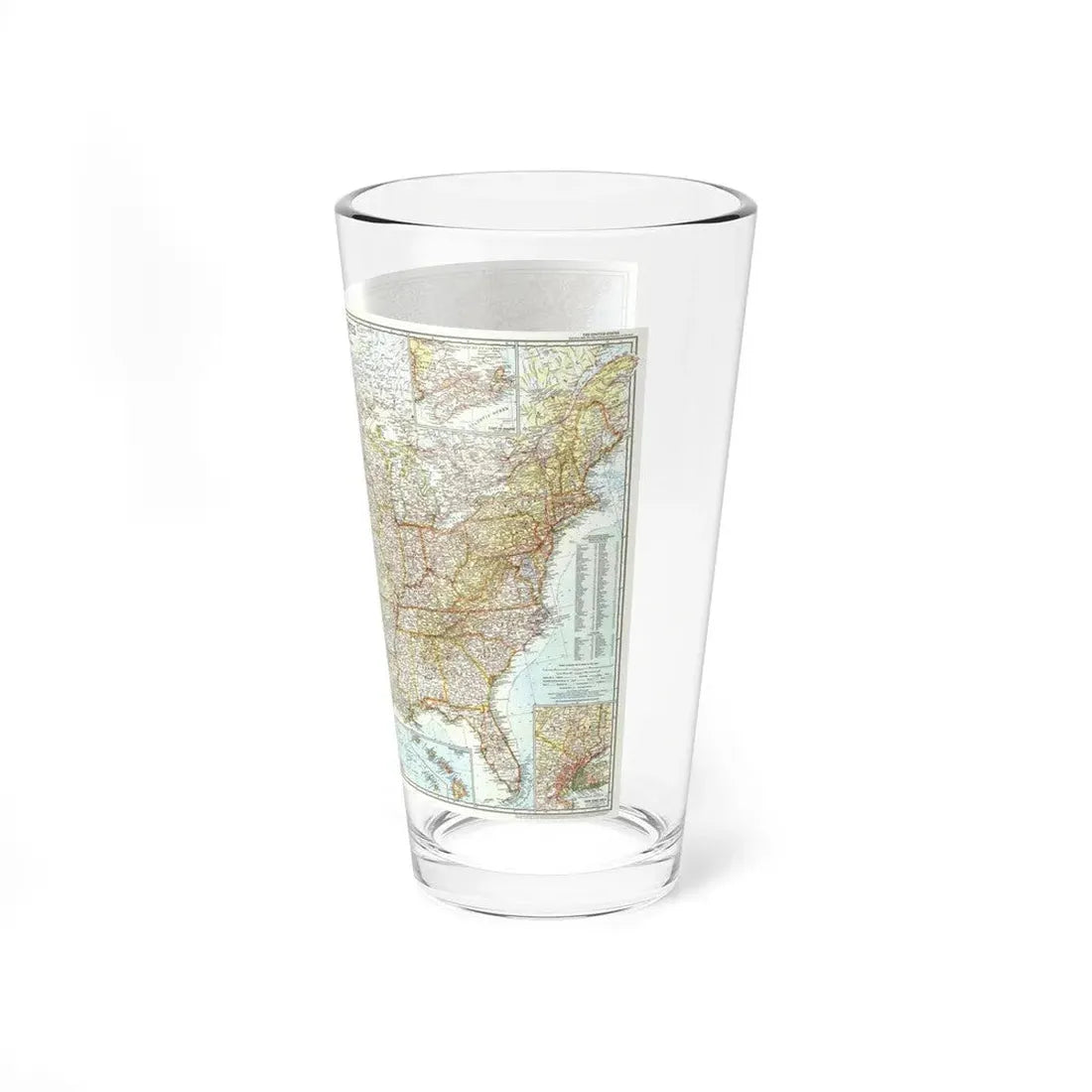 USA - The United States (1956) (Map) Pint Glass 16oz - Go Mug Yourself