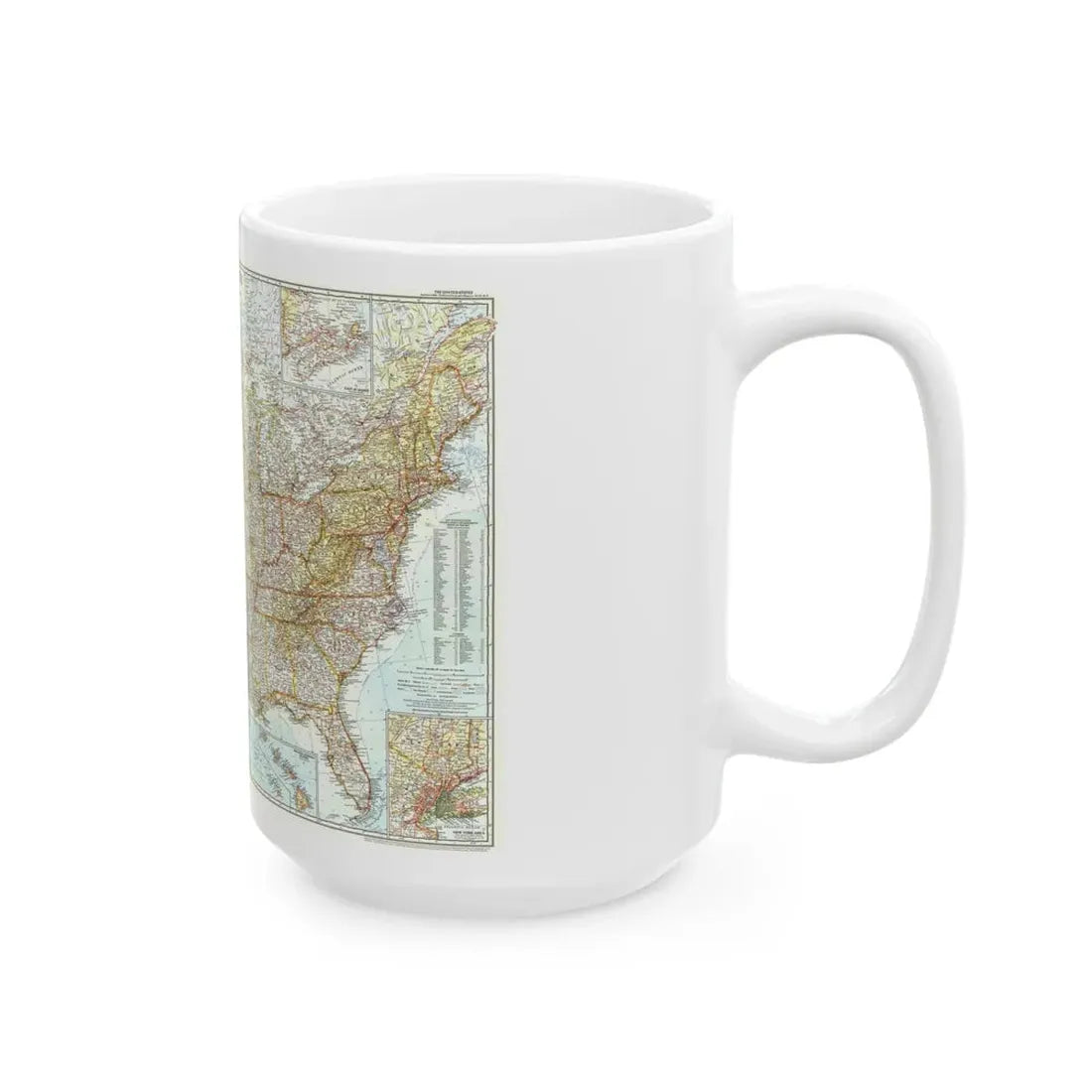 USA - The United States (1956) (Map) White Coffee Mug - Go Mug Yourself