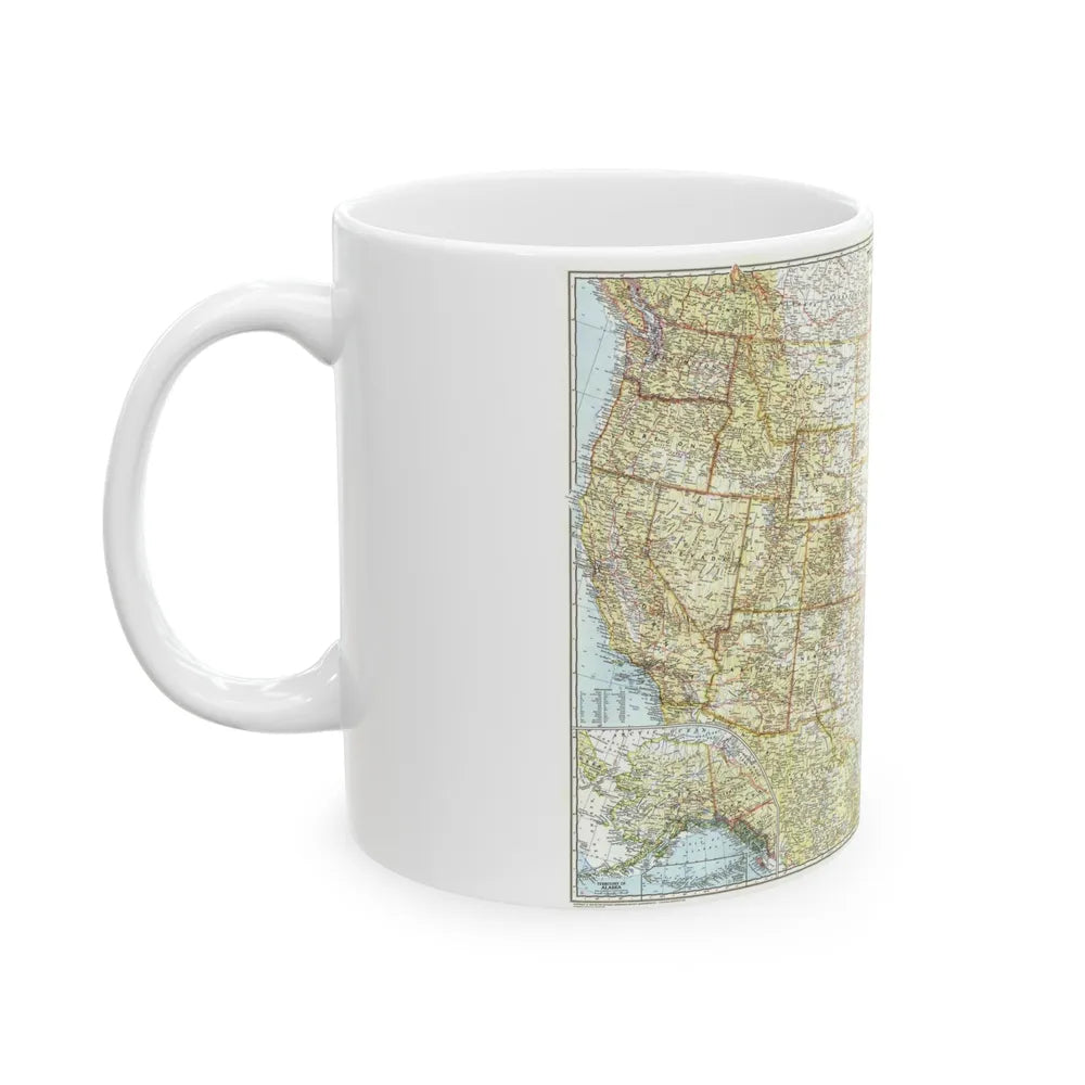 USA - The United States (1956) (Map) White Coffee Mug-Go Mug Yourself