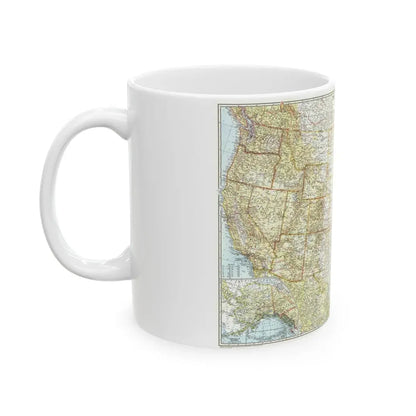 USA - The United States (1956) (Map) White Coffee Mug - Go Mug Yourself