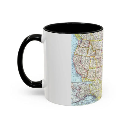USA - The United States (1961) (Map) Accent Coffee Mug - Go Mug Yourself