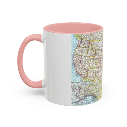 USA - The United States (1961) (Map) Accent Coffee Mug - Go Mug Yourself