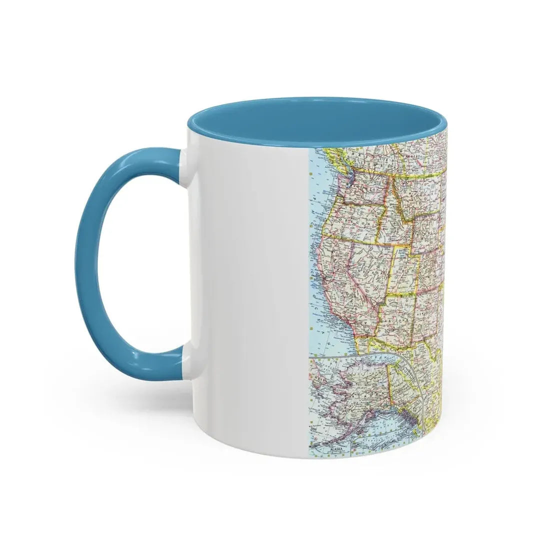 USA - The United States (1961) (Map) Accent Coffee Mug - Go Mug Yourself