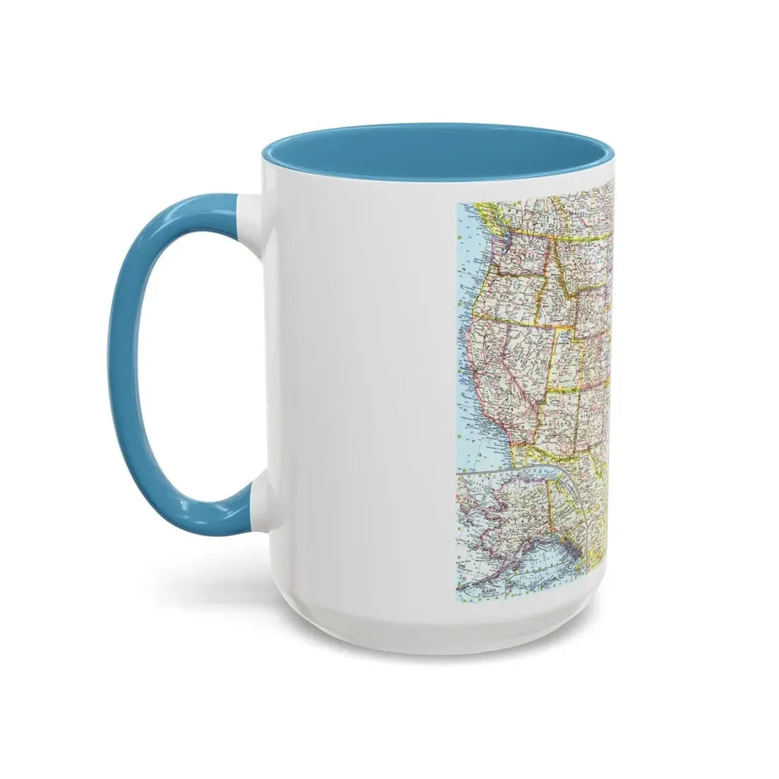 USA - The United States (1961) (Map) Accent Coffee Mug - Go Mug Yourself