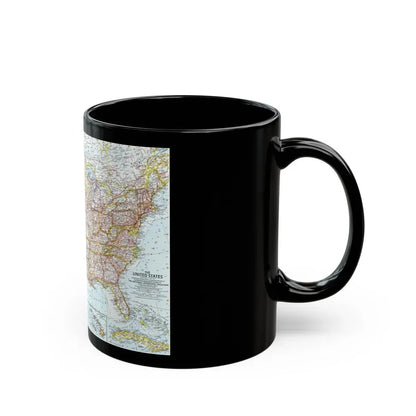 USA - The United States (1961) (Map) Black Coffee Mug - Go Mug Yourself