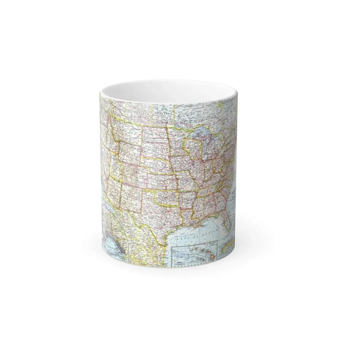 USA - The United States (1961) (Map) Color Changing Mug 11oz Default Title - Go Mug Yourself