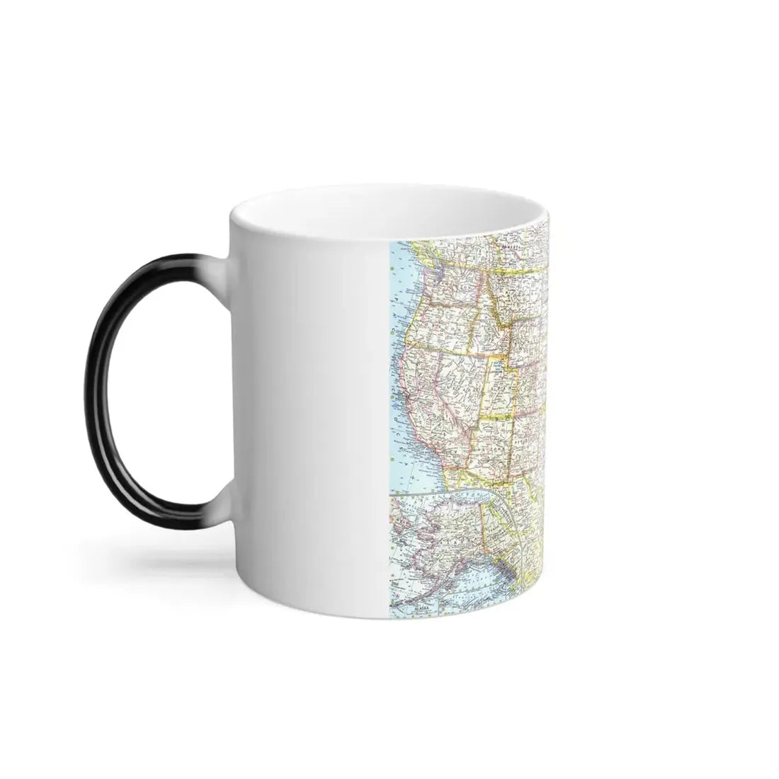 USA - The United States (1961) (Map) Color Changing Mug 11oz - Go Mug Yourself