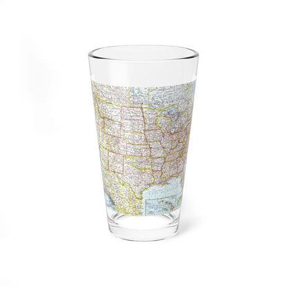 USA - The United States (1961) (Map) Pint Glass 16oz-16oz-Go Mug Yourself