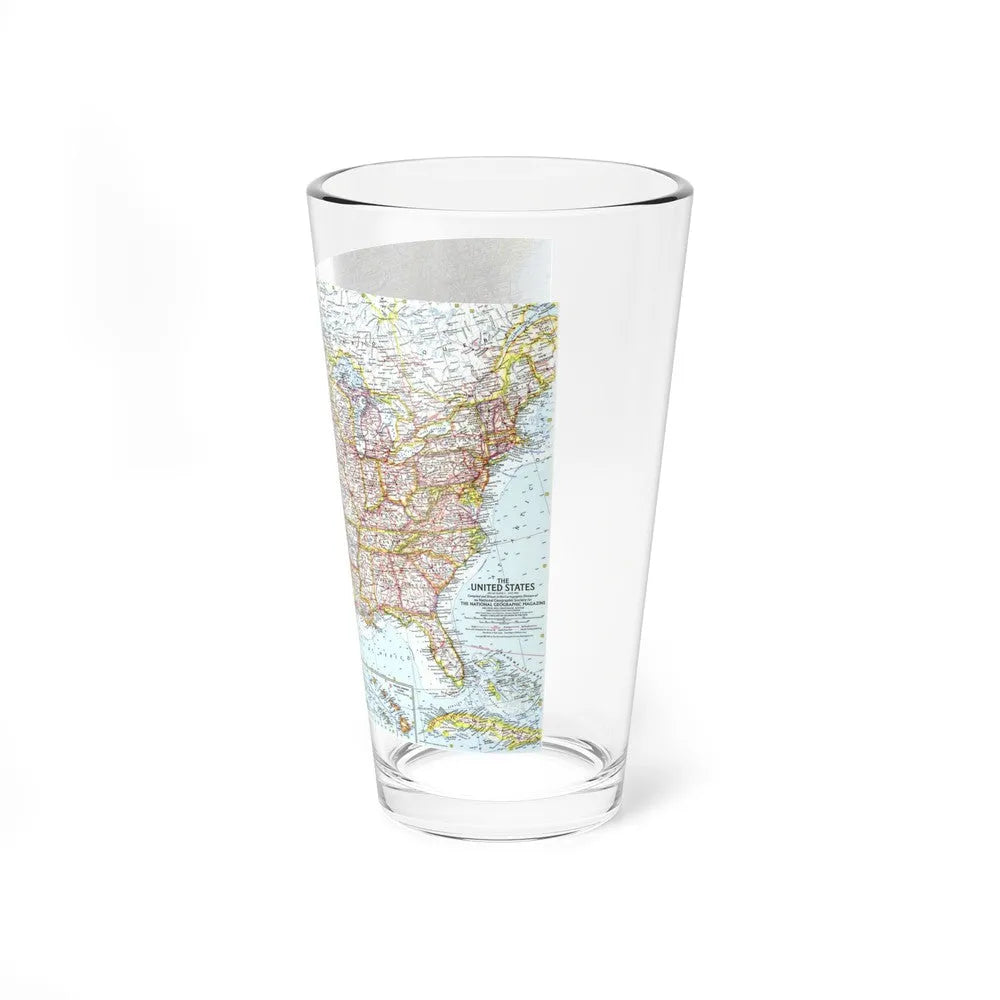 USA - The United States (1961) (Map) Pint Glass 16oz-Go Mug Yourself