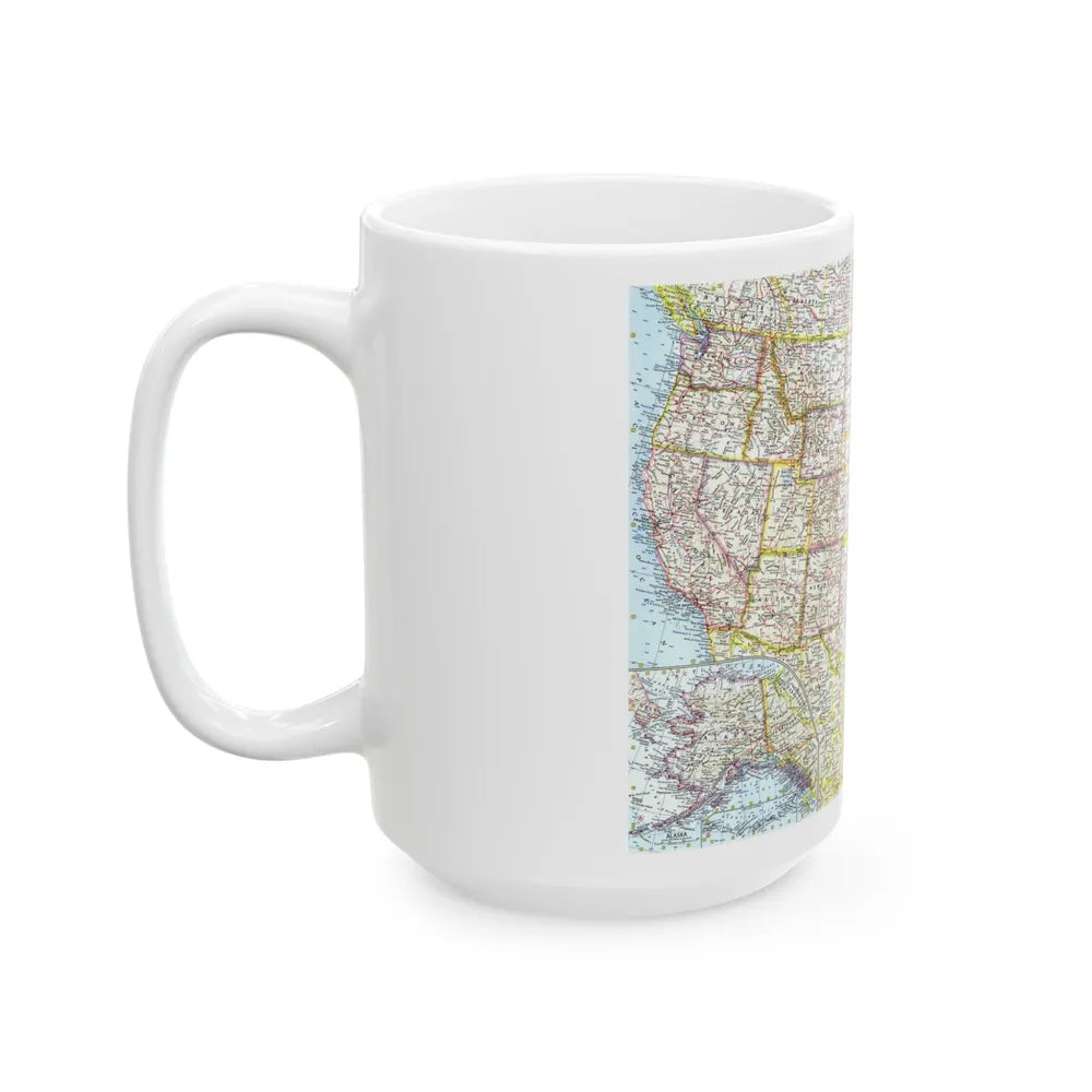 USA - The United States (1961) (Map) White Coffee Mug-Go Mug Yourself