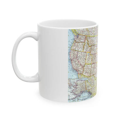 USA - The United States (1961) (Map) White Coffee Mug-Go Mug Yourself