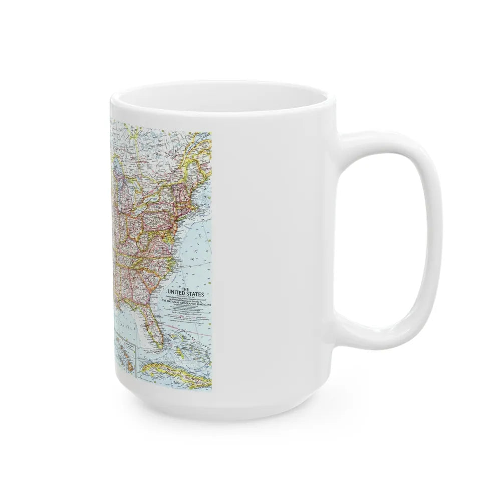 USA - The United States (1961) (Map) White Coffee Mug-Go Mug Yourself