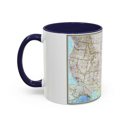 USA - The United States (1968) (Map) Accent Coffee Mug - Go Mug Yourself