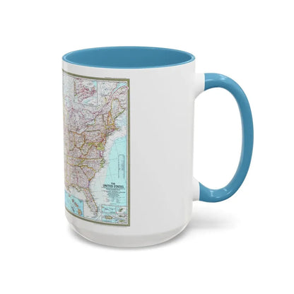 USA - The United States (1968) (Map) Accent Coffee Mug - Go Mug Yourself
