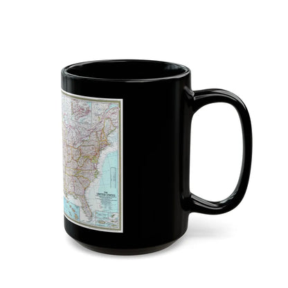 USA - The United States (1968) (Map) Black Coffee Mug-Go Mug Yourself