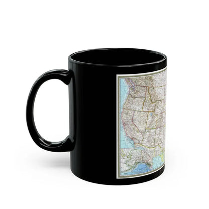 USA - The United States (1968) (Map) Black Coffee Mug - Go Mug Yourself