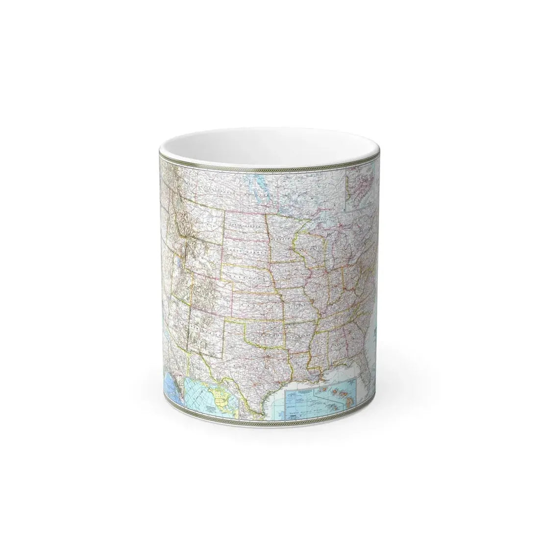 USA - The United States (1968) (Map) Color Changing Mug 11oz Default Title - Go Mug Yourself