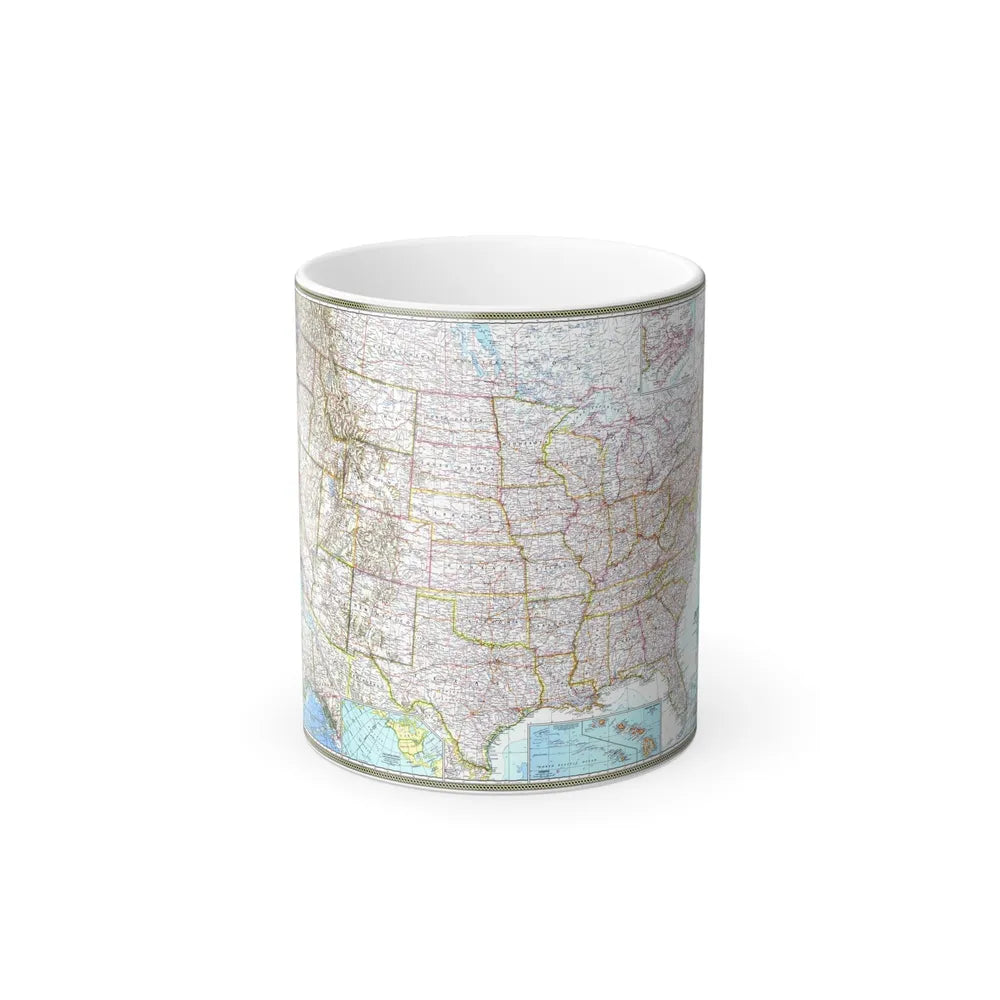 USA - The United States (1968) (Map) Color Changing Mug 11oz-Go Mug Yourself