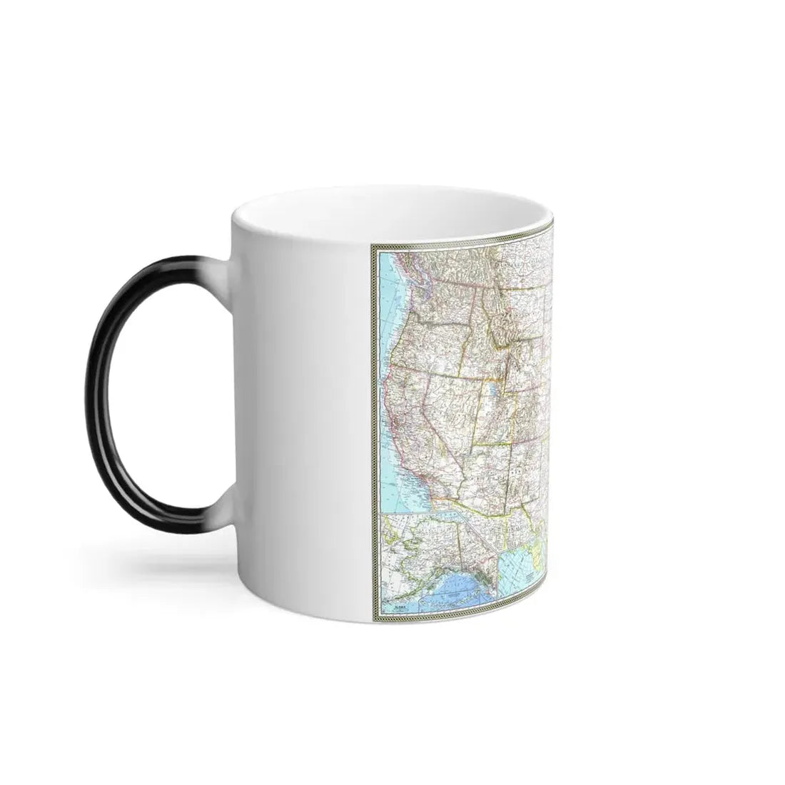 USA - The United States (1968) (Map) Color Changing Mug 11oz - Go Mug Yourself