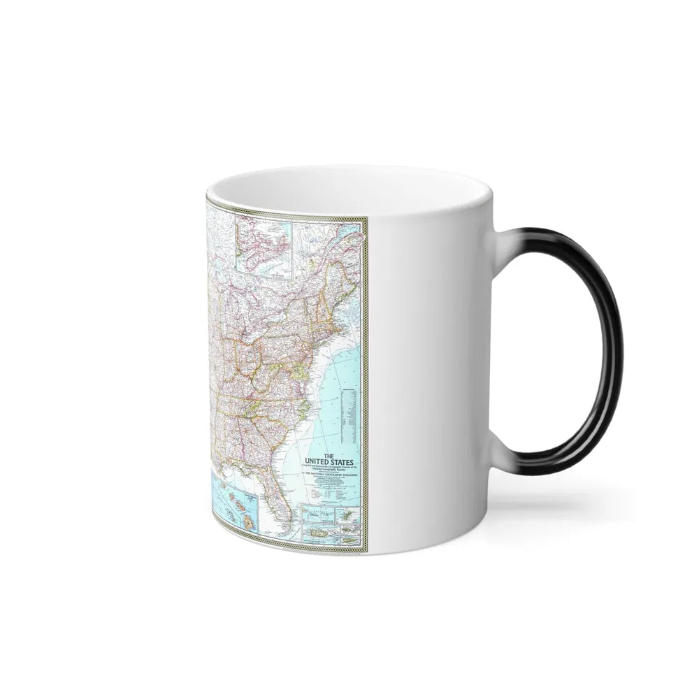 USA - The United States (1968) (Map) Color Changing Mug 11oz-Go Mug Yourself