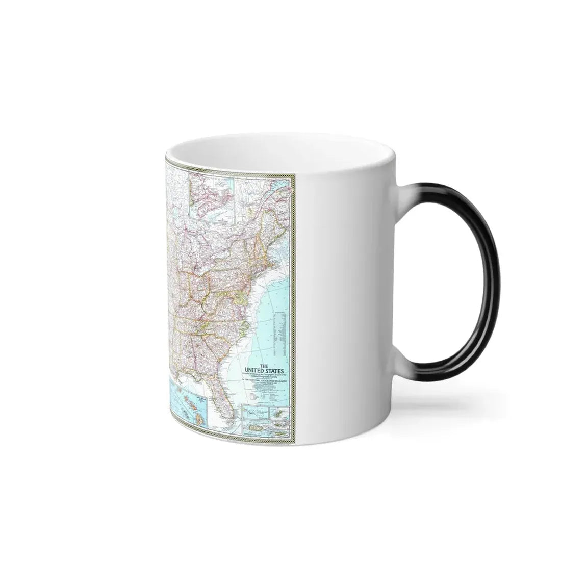 USA - The United States (1968) (Map) Color Changing Mug 11oz - Go Mug Yourself