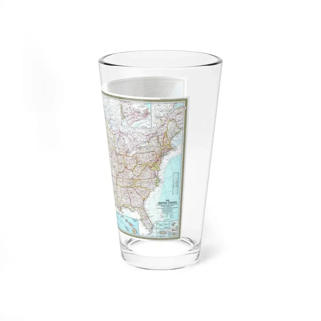 USA - The United States (1968) (Map) Pint Glass 16oz - Go Mug Yourself