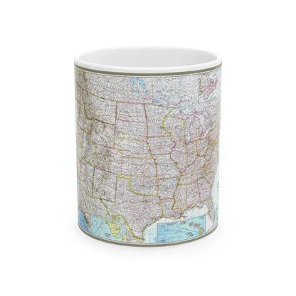 USA - The United States (1968) (Map) White Coffee Mug 11oz - Go Mug Yourself