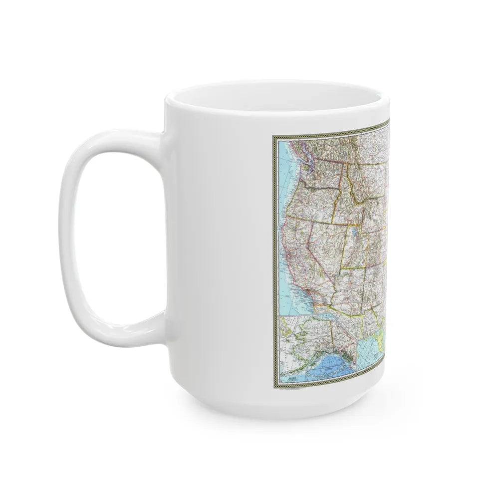 USA - The United States (1968) (Map) White Coffee Mug-Go Mug Yourself